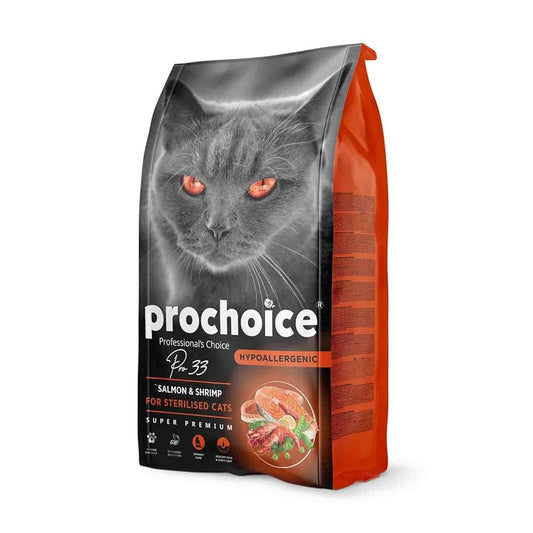 Prochoice PRO33 Sterilized Cat Food – Salmon & Shrimp