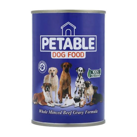 Petable Dog Food – Whole Minced Beef in Gravy